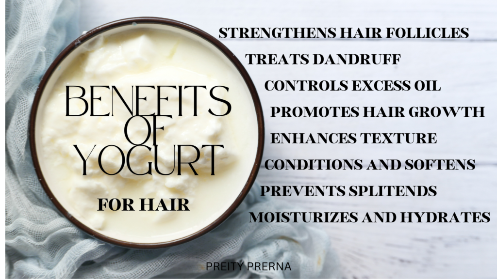 Benefits of Yogurt for hair. 